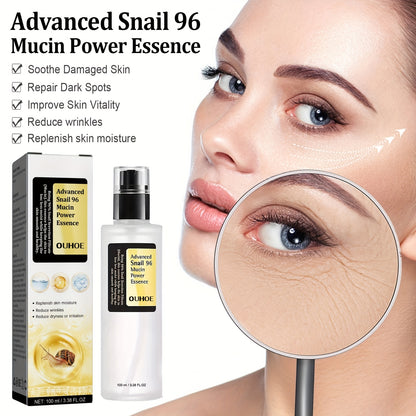 Snail Mucin Power Essence Moisturiser, 100ml Snail Mucin Essence Repairing Hyaluronic Acid Essence, Hydrating Serum For Face With Snail Secretion Filtrate For Dark Spots And Fine Lines Beauty DealSniper.net