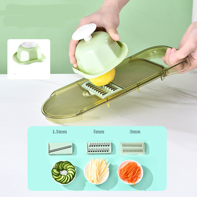 Multifunction Transparent Vegetable Cutter Steel Blade Kitchen dealsniper-net Veneer cutter 3blades