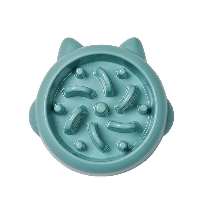 Pet Dog Cat Slow Feeder Bowls Anti Choking Slow Feeder Pets DealSniper.net Green