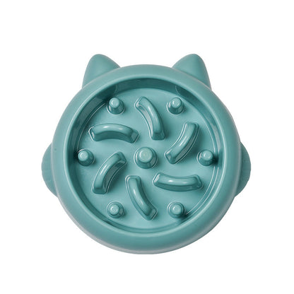 Pet Dog Cat Slow Feeder Bowls Anti Choking Slow Feeder Pets DealSniper.net Green