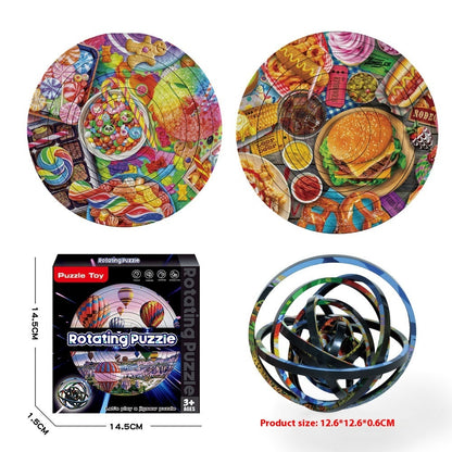 Rotating Puzzle Decompression 3D Educational Toys Kids DealSniper.net Dessert Burger