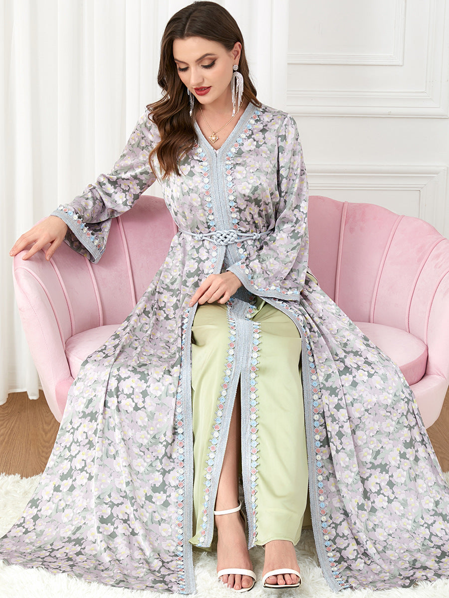 Women's Fashion Patchwork Suit Dress Women dealsniper-net Lotus root 2XL