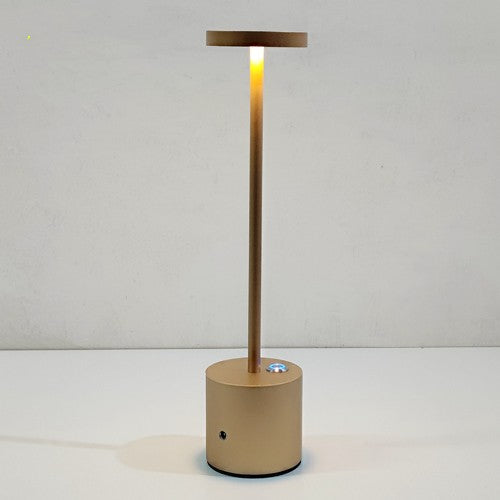 American Style Rechargeable LED Restaurant Touch Table Lamp Home Decor Gym From House Allaluminium gold