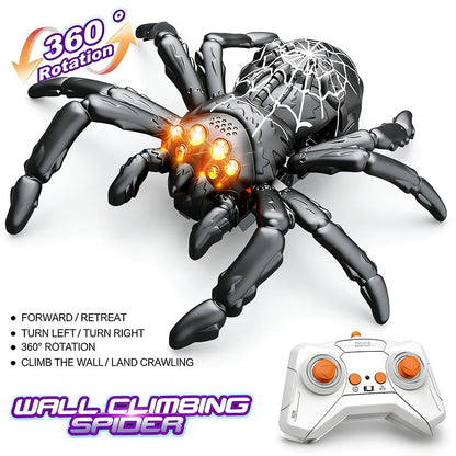 Cross-border Remote-controlled Wall-climbing Spider Lizard Childrens Toy Kids DealSniper.net Black