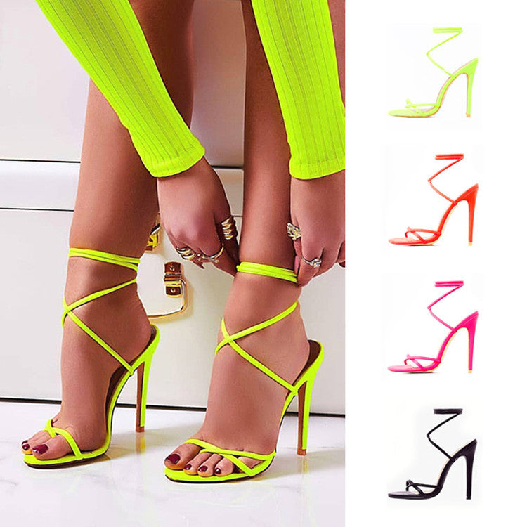 Fashion Cross Strap Fish Mouth Thick Heel Women Sandals Women dealsniper-net