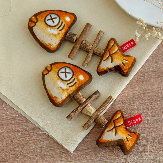 Cat Fishbone Wood Simulation Molar Toy Pet Products Pets Gym From House