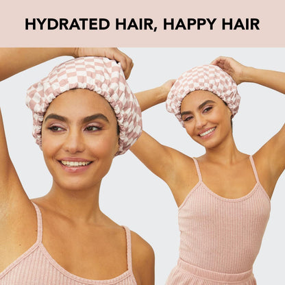 Women's Fashion Nursing Double-layer Shower Cap Beauty DealSniper.net