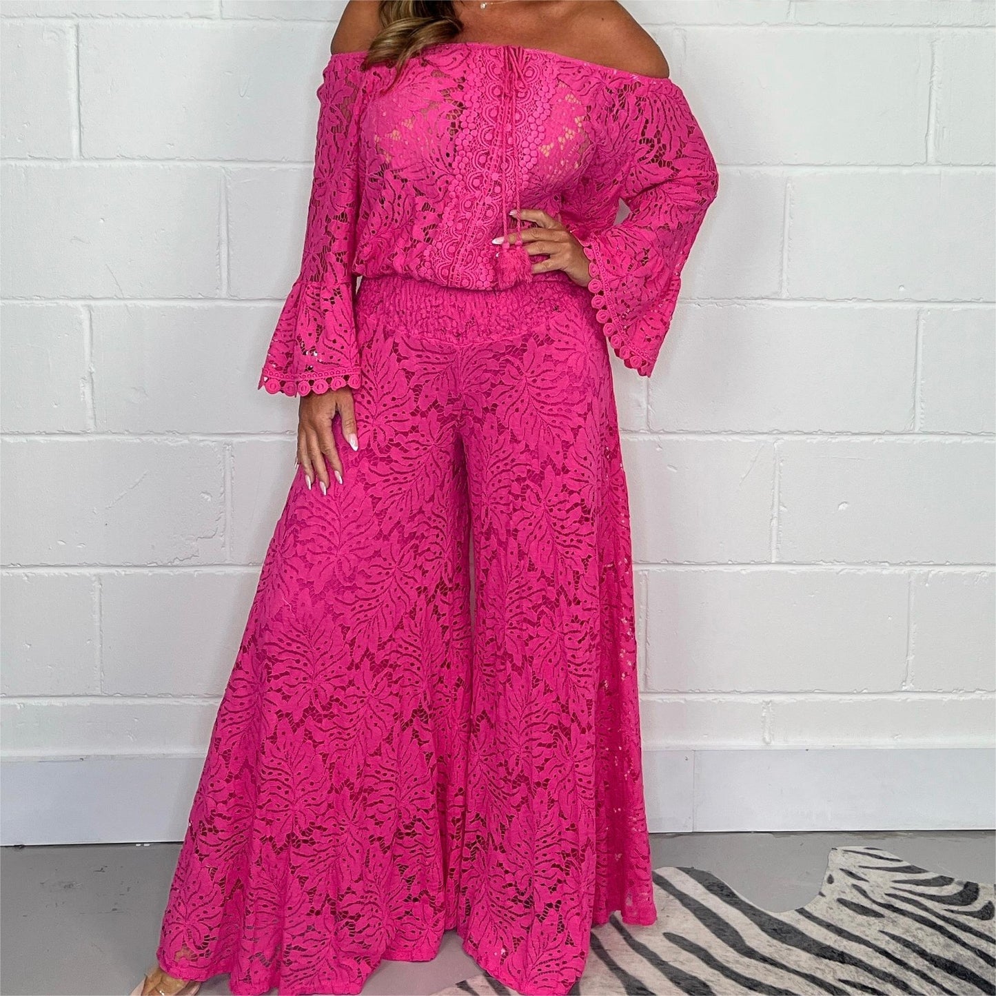 Lady's Lace Blouse Pants Fashion Suit Women DealSniper.net
