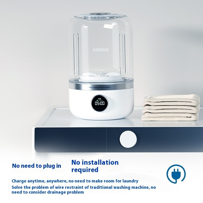 Mini Rechargeable Washing Machine Underwear Travel Portable Kitchen DealSniper.net