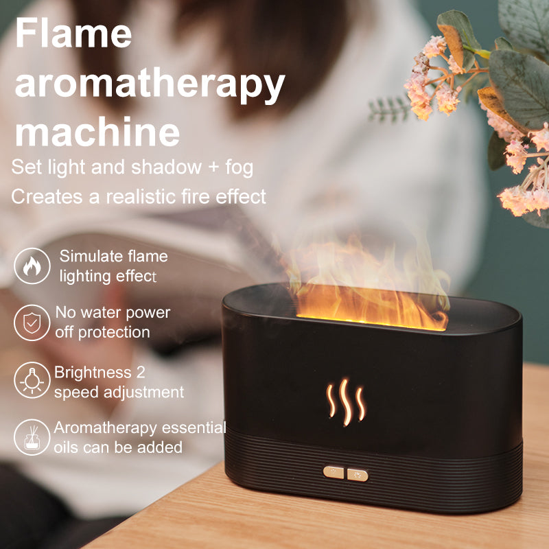 Fire Flame Humidifier Aroma Diffuser Air Essential Oil Ultrasonic Humidifier