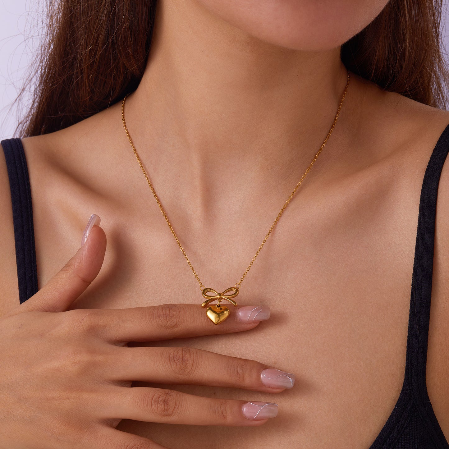 Stainless Steel New Fashion Fine Waterproof Jewelry Love Heart Jewelry dealsniper-net
