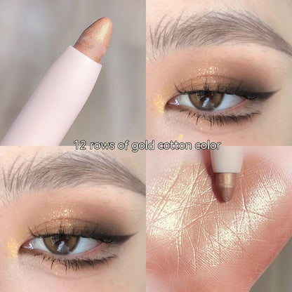 Crouching Silkworm Eyeliner Pen Makeup Brightening Beauty DealSniper.net 12 Color Golden Brown
