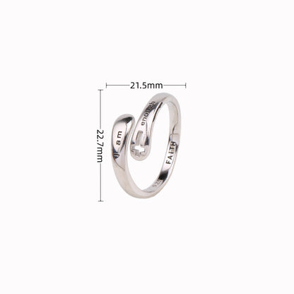 Trendy Hollow Cross Ring Temperament Jewelry Gym From House