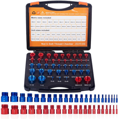 Nut And Bolt Thread Checker 44-piece Set Tools Gym From House