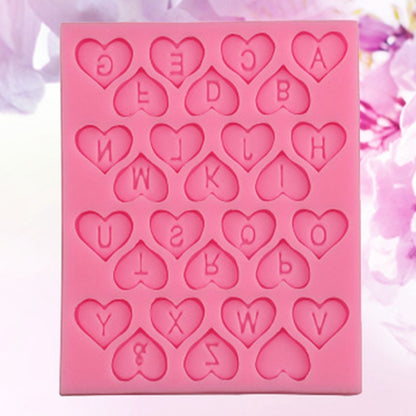 Heart Shape Letters Cake Baking Cookie Chocolate Bakeware