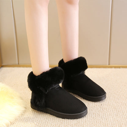 Snow Boots For Women Students Winter Warm Slip On Fluffy Women dealsniper-net