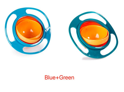 360 Rotate Universal Spill-proof Bowl Dishes kids toys DealSniper.net Blue Geen 2pc