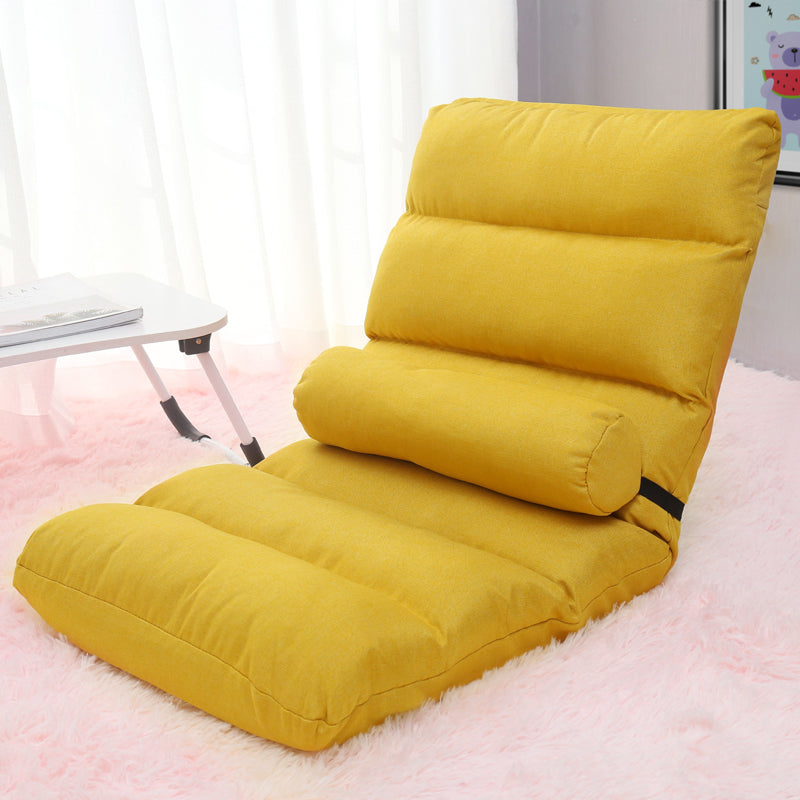 Lazy Sofa Tatami Single Small Sofa Bedroom Bed Backrest Cute Leisure Home dealsniper-net Yellow Independent liner