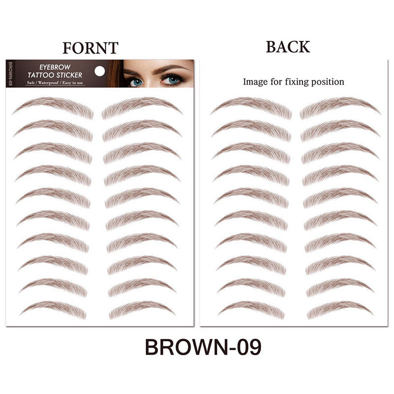 Water-based Hair-liked Authentic Eyebrow Tattoo Sticker Beauty Gym From House Brown09