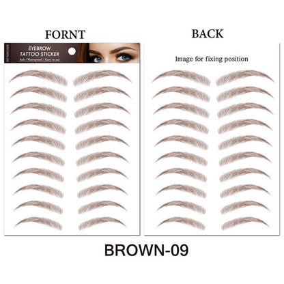 Water-based Hair-liked Authentic Eyebrow Tattoo Sticker Beauty Gym From House Brown09