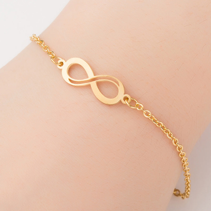 Gold Color Charms Bracelet Femme Stainless Steel Jewelry Gifts Holidays dealsniper-net Bowknot
