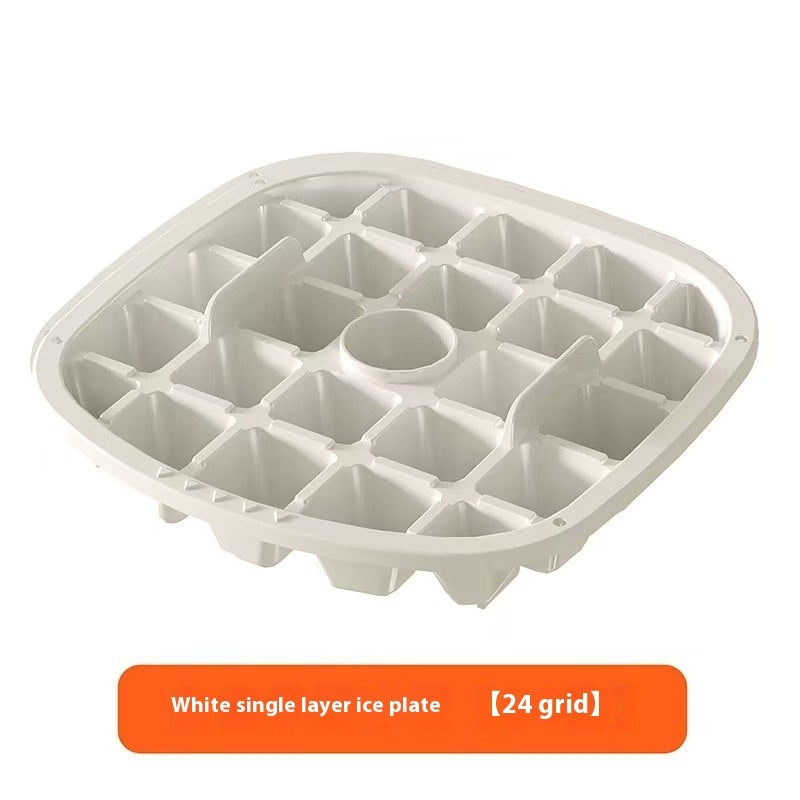 Press-type Convenient Outdoor Portable Ice Tray Kitchen DealSniper.net 24 Grid Ice Plate Milky White