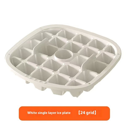 Press-type Convenient Outdoor Portable Ice Tray Kitchen DealSniper.net 24 Grid Ice Plate Milky White