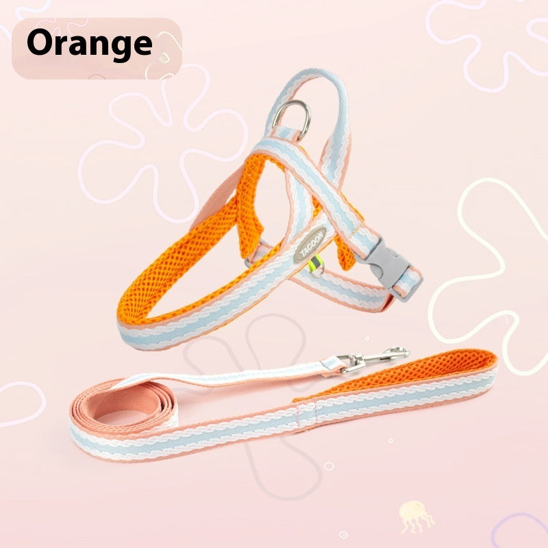 Dog Hand Holding Rope Portable Pet Harness Pets dealsniper-net Coral Orange L