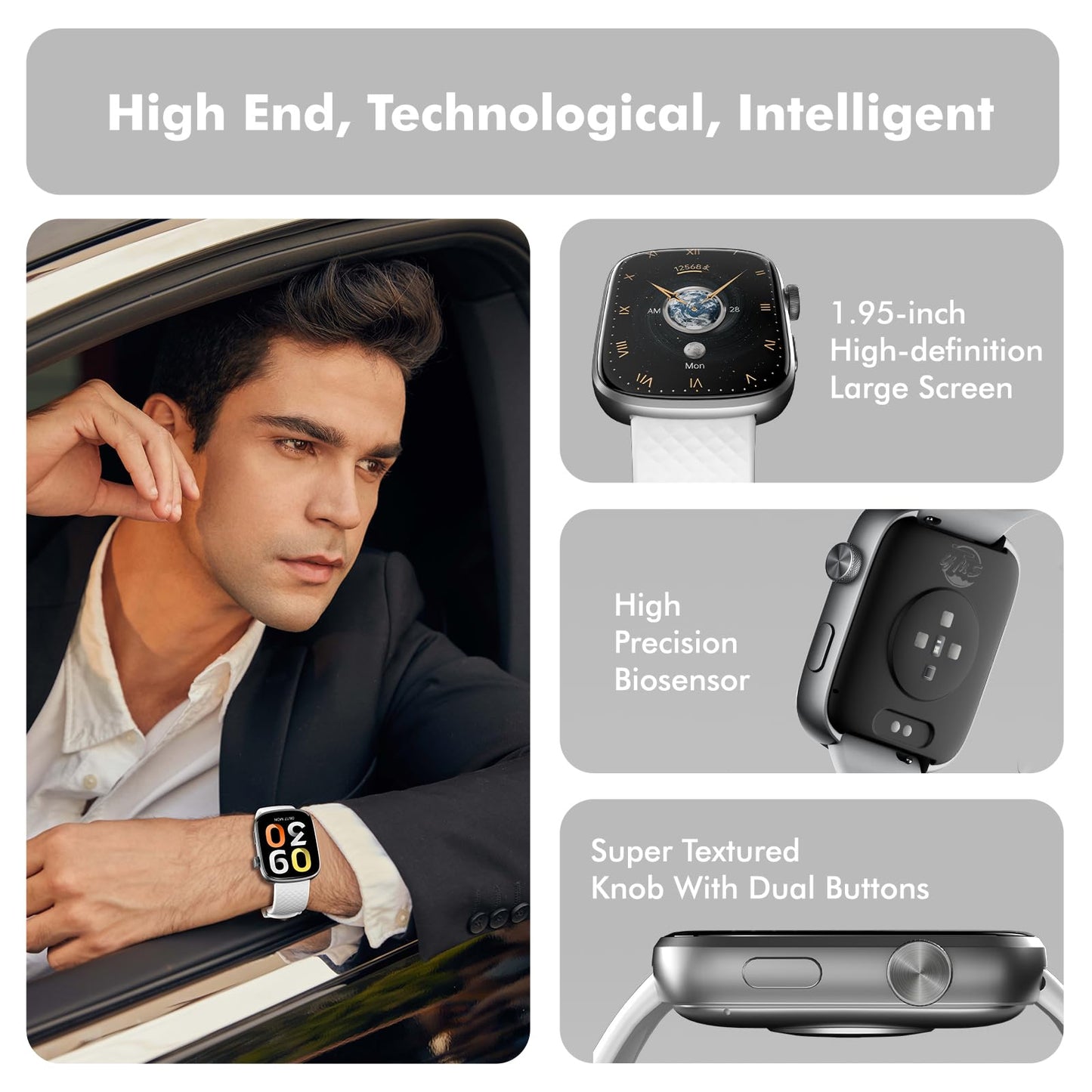 Smart Watch Bluetooth Call &1.95 HD Screen -Heart Rate Jewelry Gym From House