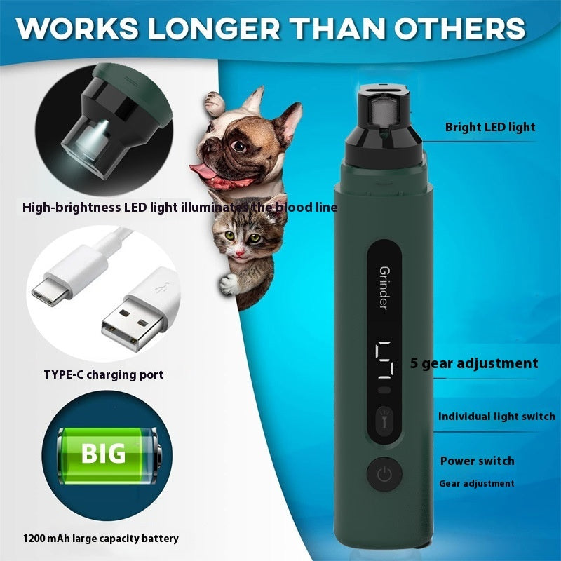 Dog Nail Grinder Electric Pet Nail Trimmers Nail Grinders Pets Gym From House