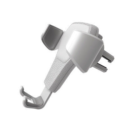 Leather grain gravity mobile phone car holder Phones DealSniper.net White