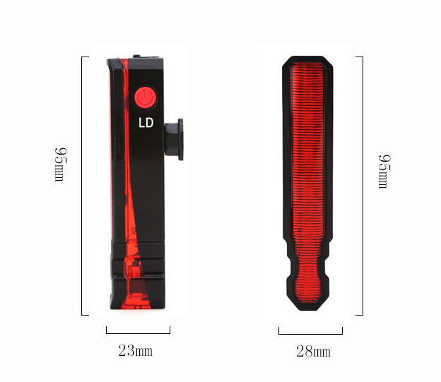 Cycling bicycle light tail light laser tail light Outdoor dealsniper-net