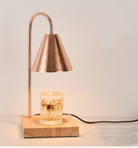 Log Aromatherapy Melting Wax Lamp Candle Essential Oil Home Decor dealsniper-net Log and rose gold lampshade AU