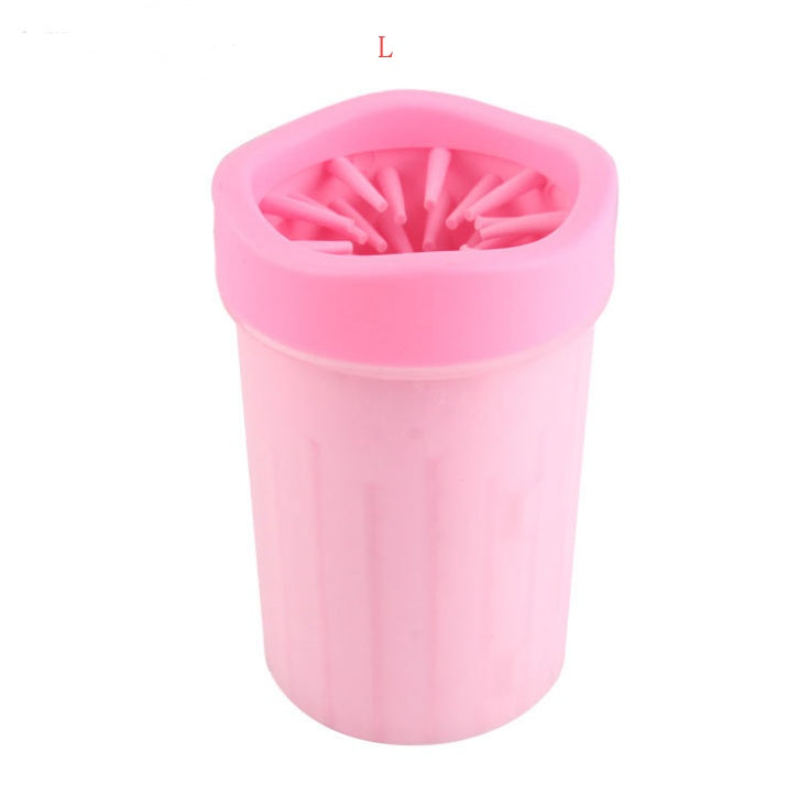 Silicone Dog Paw Washer Cup Pets dealsniper-net Pink B L