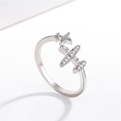 Charm Adjustable Plane Ring Women Jewelry dealsniper-net