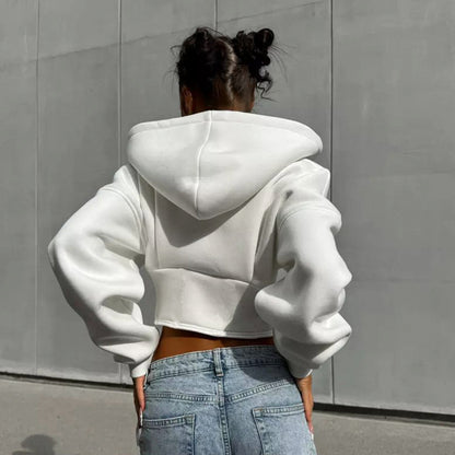 Zipper Hoodie Cardigan Y2K Ins Fashion Street Long Sleeve Women DealSniper.net