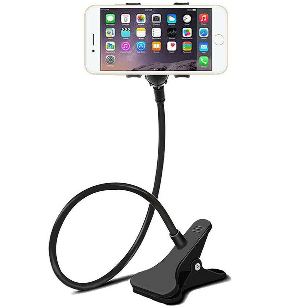 Universal Lazy Mobile Phone Gooseneck Stand Holder Flexible Bed Desk Table Clip Phones DealSniper.net