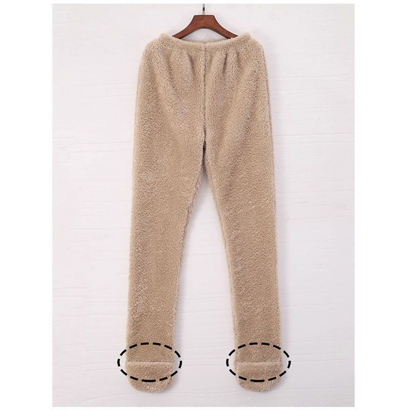 Women Coral Fleece Socks Leggings Winter Warm Sleepwear