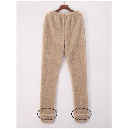 Women Coral Fleece Socks Leggings Winter Warm Sleepwear