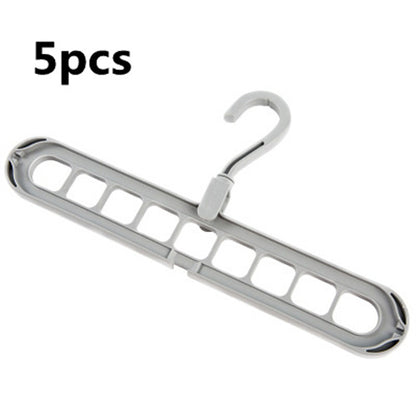 9-hole Clothes Hanger Organizer Space Saving Hanger House DealSniper.net Grey 5PCS