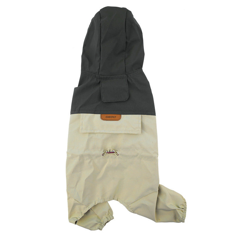 Pet Raincoat Small And Medium Size Dog Clothing Pets DealSniper.net Khaki 2XL
