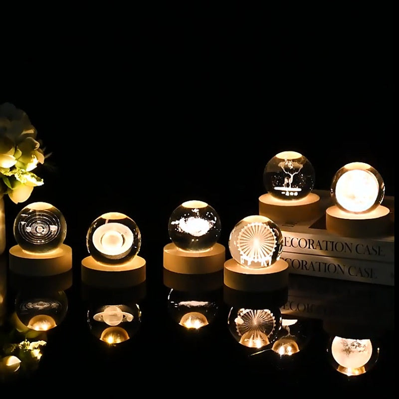 Luminous Crystal Ball Projection Ambience Light Home Decor Gym From House