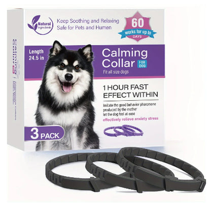 Pet Soothing Calming Collar Cat Pets Gym From House 3Packs dog black