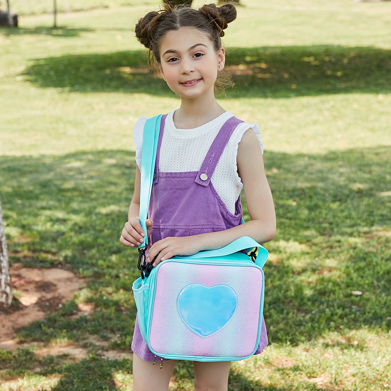 Laser Simple Rainbow Color Insulation Bento Bag Kids DealSniper.net