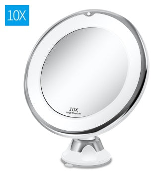 360 Swivel 10x Magnifying Bright LED Lighted Makeup Mirror Beauty dealsniper-net Style 2 10X