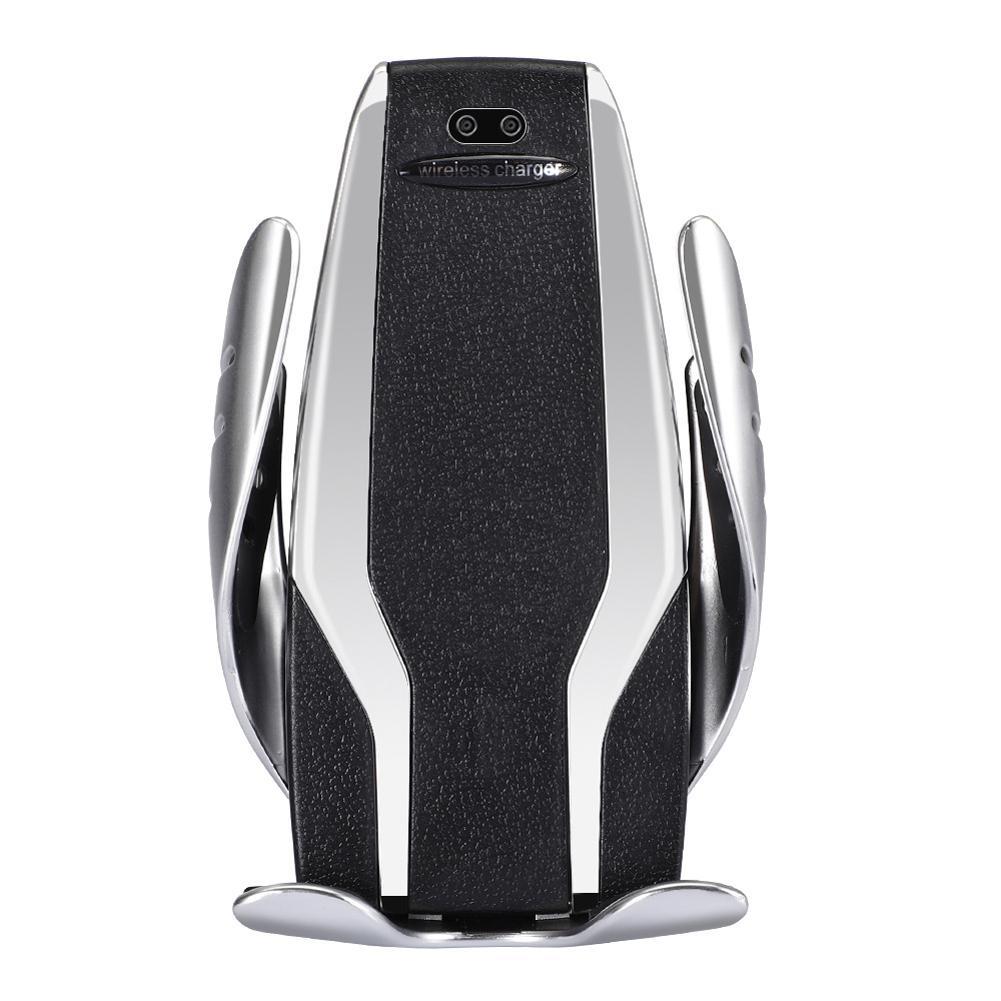 S5 Car Wireless Charging Mobile Phone Bracket Vehicle DealSniper.net Silver up