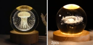 Luminous Starry Sky And Planets Moon Moon Crystal Ball Night Lamp