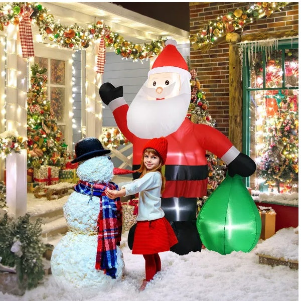 6 FT Lighted Christmas Inflatable Decoration Inflatable Santa Claus