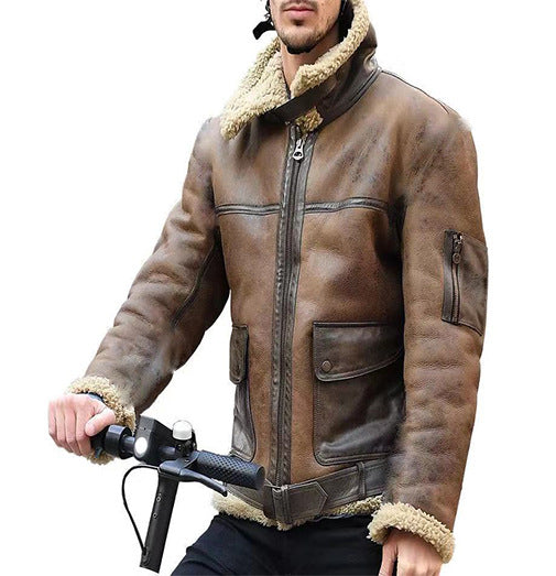 Fur personality jacket male Men dealsniper-net