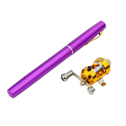 1 meters foreign trade Mini fishing rod, cross border Outdoor dealsniper-net purple